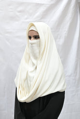 Misri Niqab White Colour